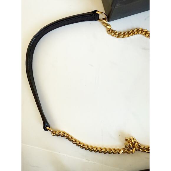 Saint Laurent Grain De Poudre Matelasse Monogram Mini Lou Camera Bag Black - Picture 9 of 12